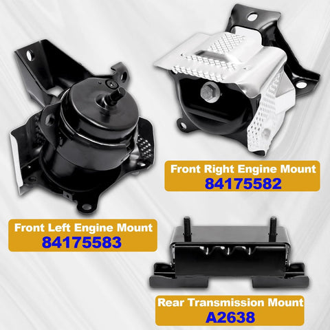 All In One Front Left And Right Engine Motor Mount And Transmission Mount Kit Three Piece Set For 2014 To 2018 Silverado Sierra 1500 V8