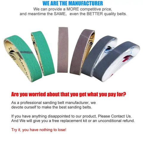 24 Piece Knife Sharpener Sanding Belt Kit Three Quarter Inch By Twelve Inch Replacement Belts With 80 120 240 400 1000 1200 Grits