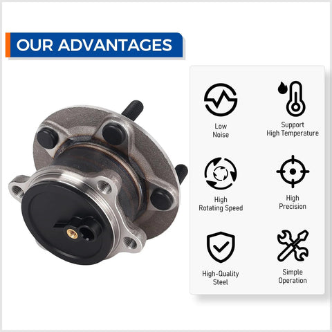Rear Wheel Hub Bearing Assembly With Encoder ABS Fits Mazda 6 2014 Through 2020 And Mazda CX5 2013 Through 2020