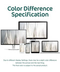 Color difference specification for the Slick White Barn Door Photography Backdrop For Studio Sessions And Indoor Portraits.