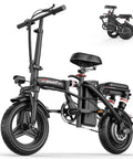 Foldable Electric Bike For Adults And Teens With 1200W Peak Motor Up To 25 MPH 45 Mile Pedal Assist Range Dual Suspension