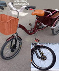 Adult Three Wheel Tricycle With Pedals Cargo Trike With Back Cabin Front And Rear Brakes Hydraulic Front Fork Pneumatic Spoke Tires
