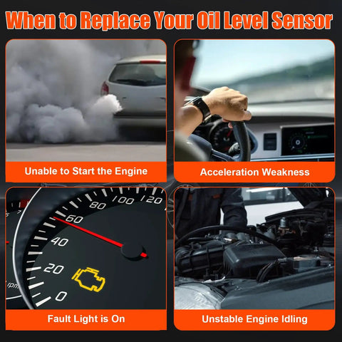 Signs for replacing BMW engine oil level sensor: engine smoke, acceleration issues, dashboard light, engine checks.
