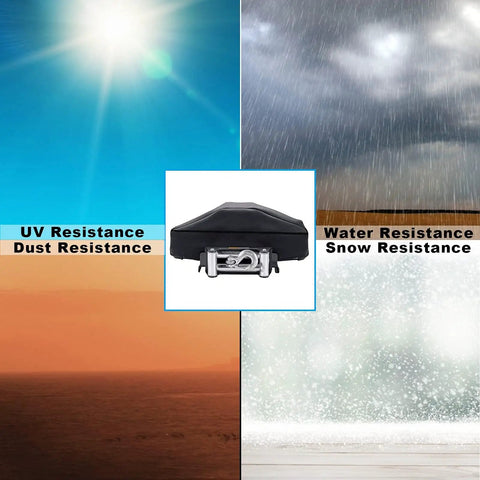 Heavy Duty Winch Cover With Drawstring And UV Resistant Waterproof Shield For Indoor Outdoor Use All Weather Dust Protector