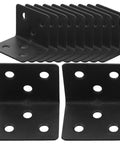 Heavy Duty Metal Corner Brackets Set With Screws 12 Pack For Cabinets Shelves Drawers Chairs Strong Angle Braces With Slots And Holes