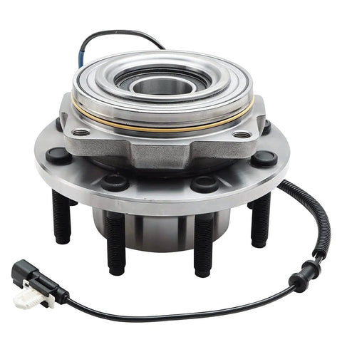 4x4 Front Wheel Bearing Hub Assembly For Ford F-250 F-350 Super Duty 2011 2012 2013 2014 2015 2016 SRW Models Direct Fit Replacement Wheel Bearing And Hub To Restore 4WD Performance And Smooth Ride, showing 8-bolt flange and sealed ball