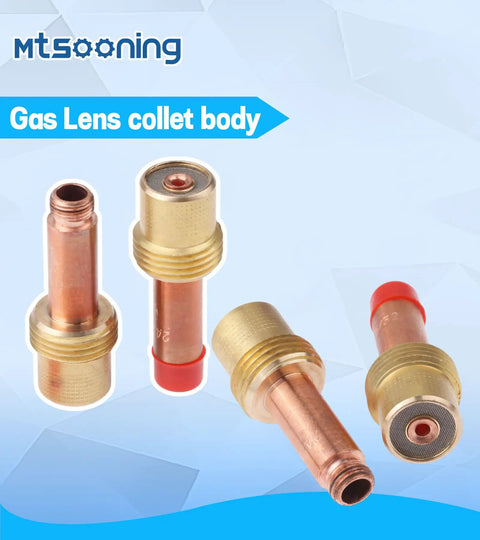 5 Pack Copper Gas Lens Collet Body Set For TIG Welding Torch 17 18 26 Series Pro Grade 45V26 2.4mm 3 32 Inch Stubby