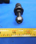 Heavy Duty Cat40 Mas1 Retention Knobs With Coolant Thru 10 Piece Pull Studs Kit displayed on a blue background with measuring tape.