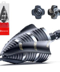 Cobalt Step Drill Set M35 Four Groove Spiral Flute 19 Step Size From One Quarter To One And Three Eighths Inch For Stainless Steel