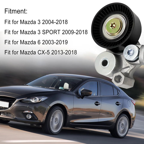 Engine Belt Tensioner Pulley Assembly Direct Fit For Mazda 3 2.0L 2.5L Mazda 6 CX 3 CX 5 2012 2021 Replacement