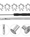 Dope M5 Iron Chicago Screws For Bag Repair And Jean Fastening 110 Piece Heavy Duty Rivet Hardware Set For Diy Crafting with screwdriver.