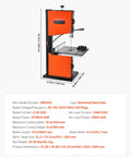 Two Speed Benchtop Band Saw For Woodworking With 10 Inch Cutting Capacity, 6 Inch Max Height, 13.2 By 13.4 Inch Cast Iron Table