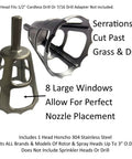 Professional Grade Sprinkler Head Installation Tool Crafted From 304 Solid Stainless Steel drill powered adapter with serrations.