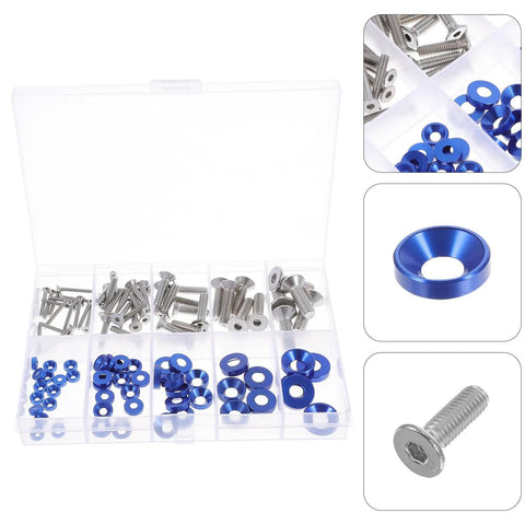 Alloy Countersunk Washer Kit With Handy Storage Box, Colorful counterbore washers and screw gaskets, DIY repairs toolset