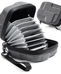 Open 10 Pocket Hard Shell Lens Filter Case With Hand Strap Waterproof Camera Filter Wallet Fits Up To 95mm ND UV CPL Filters EVA Pouch