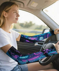 Chill Out Ice Silk Arm Sleeves Delivering Butter Smooth Compression And Ultimate Sun Shield Protection Stretchy Sleeve Guards For Running Golf And Weekend Vibes while driving.
