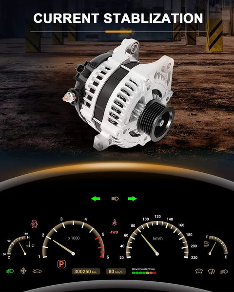High Output 160 Amp 12V Alternator Replacement Direct Fit for Chrysler Town And Country 2008 2009 2010, Dodge Grand Caravan