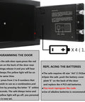 Compact Hidden Steel Safe Box With Electronic Keypad For Jewelry Cash And Small Valuables, open door battery guide shown