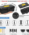 Beefy Medium Outdoor Electrical Box IP54 Weatherproof Cover for Outdoor Power Strips and Electronics, 6 Cable Entry Ports