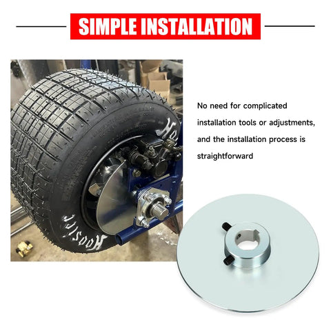 Six Inch Go Kart Brake Rotor For Manco 9598 9597 YerfDog Carter ASW Bristers Airheart MB1 Predator on tire and rotor