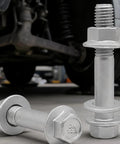 Beefy Lower Shock Bolt Kit With Shoulder Bolts And Flanges For Front Lower Shock Mount Replacement Hardware Set Heavy Duty Suspension Upgrade Includes Two Shoulder Bolts And Two Flanges For Solid Reliable Mounting On Both Sides, M14x1.5 steel bolts
