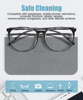 10 Pack Microfiber Cleaning Cloths For Electronics, Camera Lenses, Eyeglasses, Phones And Laptops Safe Gentle Wipe Kit