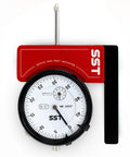 Lathe Tool Post Indicator For Fast Precise Setup And Centering In 3 Jaw And 4 Jaw Chucks Durable Aluminum Housing Built To Last With Accurate Readouts And A 5 Year Warranty For Machinists And Gearheads, red anodized aluminum dial indicator