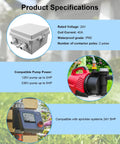 40 Amp 24V Irrigation Pump Start Relay For Sprinkler Controller System With Waterproof Box 2 Pole AC Contactor Compatible With 2HP To 5HP Pumps