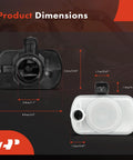Dimensions of Fuel Vapor Leak Detection Pump For Jeep Grand Cherokee WK2 2011-2019 Liberty KK 2008-2012 Dodge Durango Nitro Ram 1500 Fiat 500 And 500L Chrysler And Ram Vehicles Replace 4861959AA with measurements