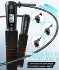 Smart Jump Rope With Counter For Quick Cardio Burn App Data Analysis Lightweight Skipping Rope details handle and LCD.