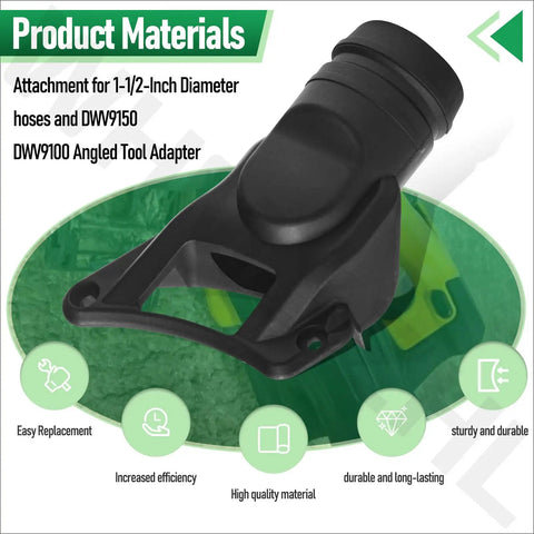 Dust Collection Adaptor For 7-1/4 Inch Worm Drive Saws, Fits 1-1/2 Inch Hoses, Angled Tool Adapter Compatible With DWV9150 And DWV9100
