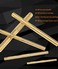 Drift Punch Set 5 Piece Beefy Brass Heavy Duty Punches With One Quarter Inch Three Eighths Inch One Half Inch Five Eighths Inch And Three Quarters Inch For Precision Alignment And Hammer Transfer In Metalworking Auto Body And Woodworking Projects displayed on black background