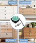 4 Pack Black Round Dog Paw Drawer Knobs With Screws For Cabinets, dressers, cupboards, and wardrobes shown in various settings
