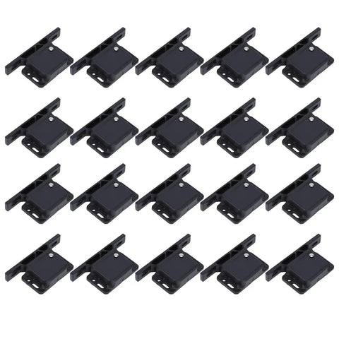 RV Drawer Latches and Catches Kit 20 Pack Pull Force Cabinet Door Latches Push to Close Grabber, Impact Proof ABS and Metal Screws