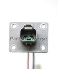 Front view of DT 2-Pin Flange Pigtail Kit with 14AWG Pure Copper GPT Wires Made in USA, OEM quality flange and connectors