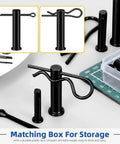 All Purpose Clevis Pin Kit With Cotter Pins And R Clips In 11 Sizes, 67 Piece Set Black Finish For Industrial Hardware
