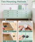 2 Pack Adhesive Drawer Knobs For Cabinets Black Rust Resistant Aluminum Alloy Stick On Pull Handles, 30x30x25 mm, screw or adhesive mount