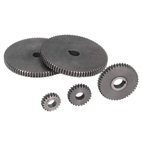 Top Tier 5 Piece Mini Lathe Gear Replacement Kit With T80 T45 T25 T20 Metric Sizes For Metal Cutting Tooling, precision gears set.