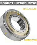 6206 ZZ Deep Groove Ball Bearing with Double Metal Seal, Chrome Steel, P5, 30x62x16mm for Industrial and Automotive Use