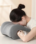 Person using Headrest Cushion Attachment for Desk Chair Memory Foam Ergonomic Neck Pillow for Napping and Sleep Office Comfort Back and Neck Support for Long Workdays