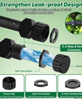 Soaker Hose 50 Ft Half Inch Linkable Garden Drip Irrigation System with no fuss setup and leakproof design connectors