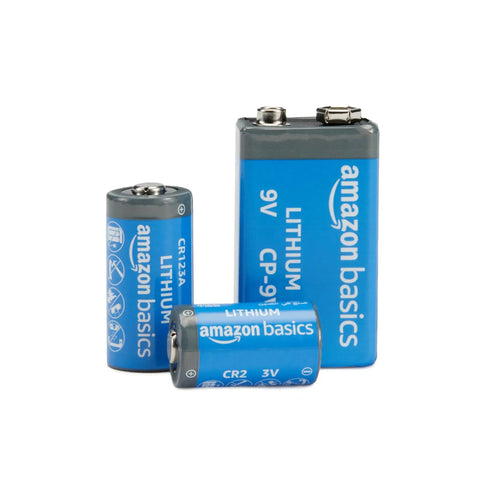 3 lithium batteries including CR123A in a compact design, showcasing the 6 Pack Cr123a Lithium Batteries 3 Volt Non Rechargeable Cells With A Decade Long Leak Free Shelf Life Straight Up Ready For Flashlights Night Vision And Emergency Kits Now.
