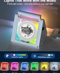 Portable CD Player With Bluetooth And RGB Lights 4000mAh Rechargeable Home Audio Player showing RGB light modes
