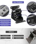 Hefty Duty Folding Brackets Kit Featuring Auto Self Locking Hinges And Forty Screws In Every Four Pack for stable furniture applications.