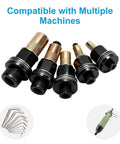 Must Have 7 Pcs Head Rivet Nut Tool Kit M3 To M12 Drop Resistant Manual Or Drill Style Heavy Duty Fastener Installer For Cars And Furniture DIY Jobs, M3-M12 adapters