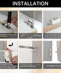 Installation steps for 12 Pack Heavy Duty Double Ball Tension Roller Cabinet Catch Latch For Cabinets And Furniture Doors 60mm Solid Brass Closet Door Hardware