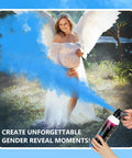 Totally Epic Gender Reveal Fire Extinguisher 2 Pack Straight Up Biodegradable Eco Friendly Party Confetti Sprayer For Baby Shower Decor Smooth Operator Color Blast with blue powder burst