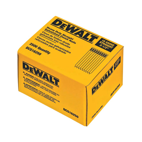 Finish Nail Pack Two And A Half Inch 16 Gauge 2500 Nails Box for baseboards and molding