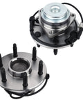 2WD Front Wheel Bearing And Hub Assembly Set Of 2 Fits 2000-2008 Chevy Tahoe Suburban Avalanche Express 1500 2500 Cadillac Escalade GMC Yukon XL Savana With 6 Lug And ABS