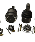 Premium Wrangler Ball Joint Kit For JK And JKU Dana 30 Or 44 Axles, 4140 Chromoly Balls, 1045 Steel Housings, components shown
